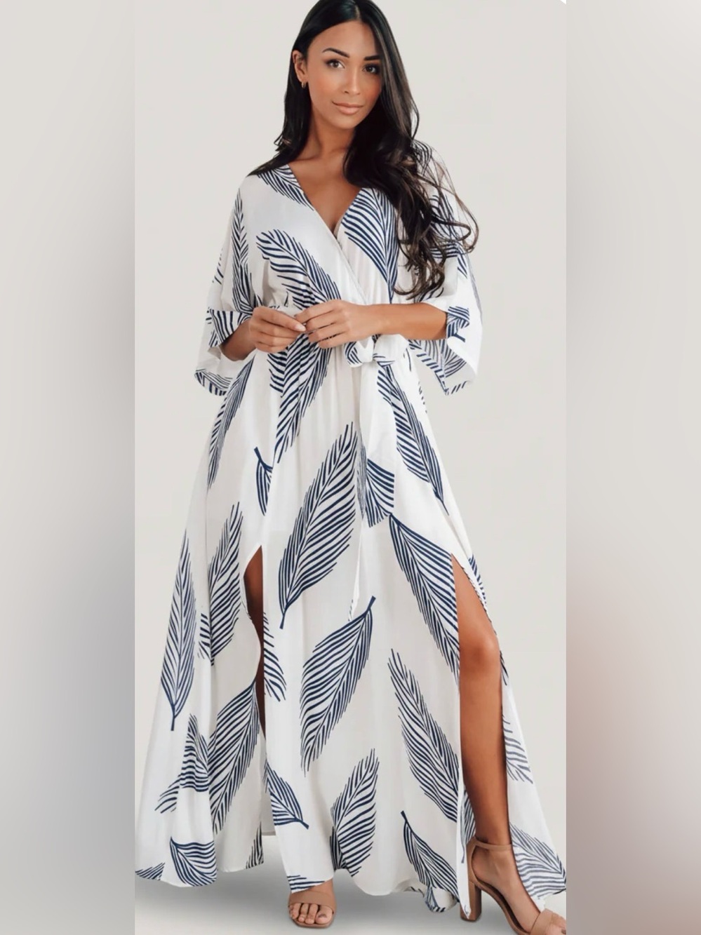 White “Wrap” Maxi Dress